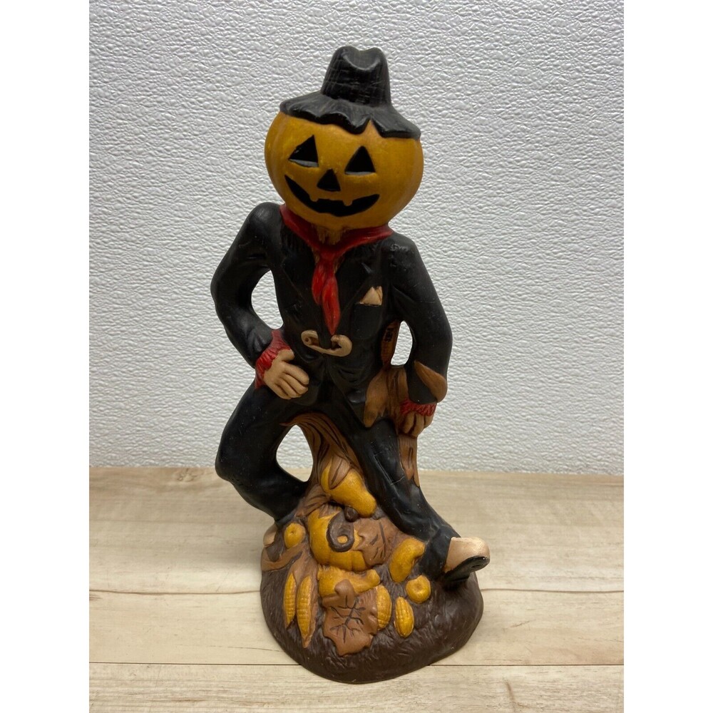 Vtg Holland Mold Ceramic Dapper Jack Mr. Pumpkin Halloween Figurine